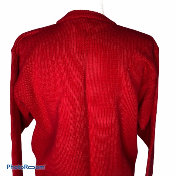 Essential Elements Red Cable Knit Cotton Sweater - Picture 5 of 8